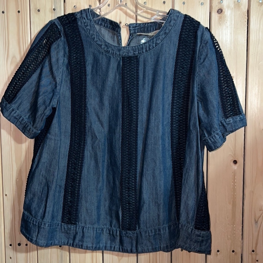 Soft Surroundings Blue Blouse PS